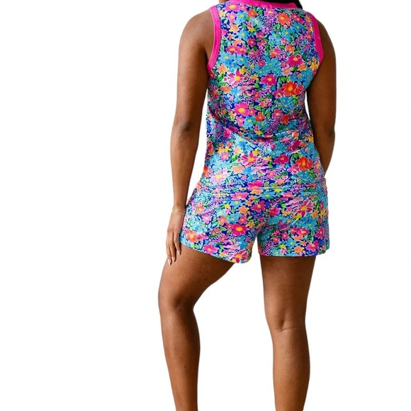 Shirley & Stone summer pajama set bright floral pattern - Picture 2 of 4